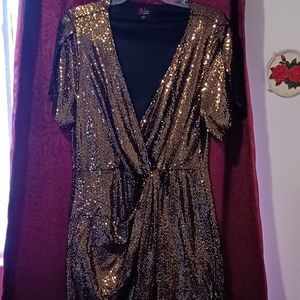 Shimmer short sleeve dress